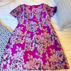 Adriana Papell Floral Pink Dress